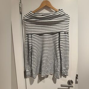 French Connection Striped Cowl Neck Sweater Size Small
